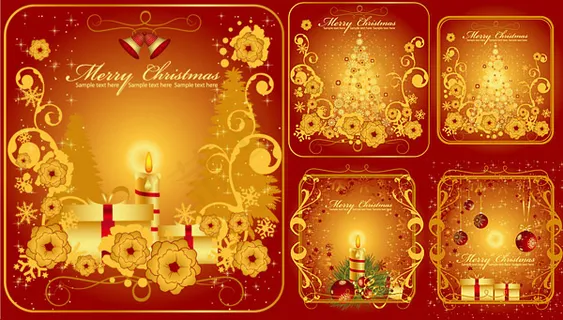 红色花纹圣诞节