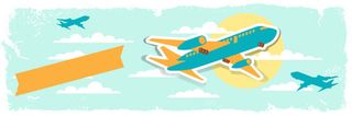 飞机工具标贴banner背景