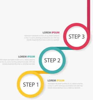 链接圆形步骤图免抠