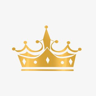 欧式金色菱形皇冠免抠