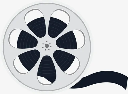 扁平卡通电影胶卷盘免抠