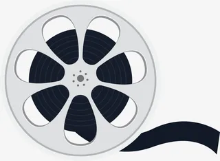 扁平卡通电影胶卷盘免抠