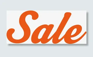 橙色sale艺术字免抠