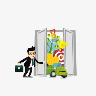 矢量商务理财素材免抠