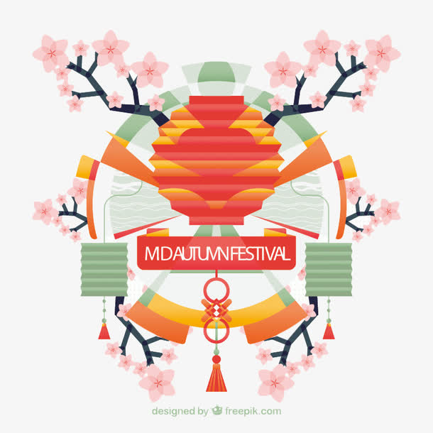 灯笼与花免抠