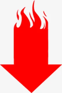 红色箭头火焰拖尾免抠