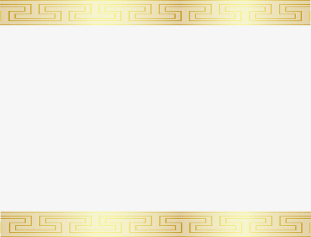 中国风金色花边框架免抠