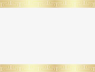 中国风金色花边框架免抠