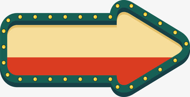 向右箭头霓虹标题框免抠