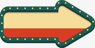 向右箭头霓虹标题框免抠