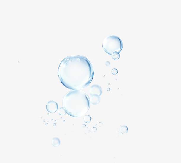 水中的气泡蓝色免抠