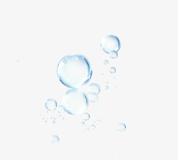 水中的气泡蓝色免抠