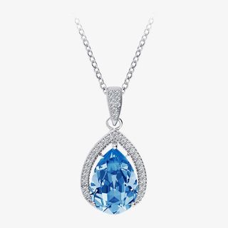 女短款锁骨链水晶项链免抠