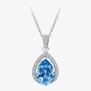 女短款锁骨链水晶项链免抠