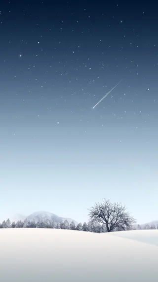 简约冬季大雪星空H5背景素材高清