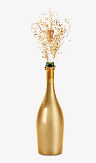 金色香槟免抠
