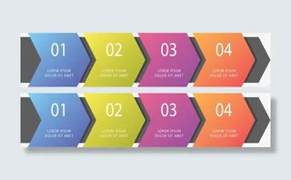 向右箭头流程图表免抠