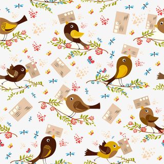 小鸟图案装饰免抠