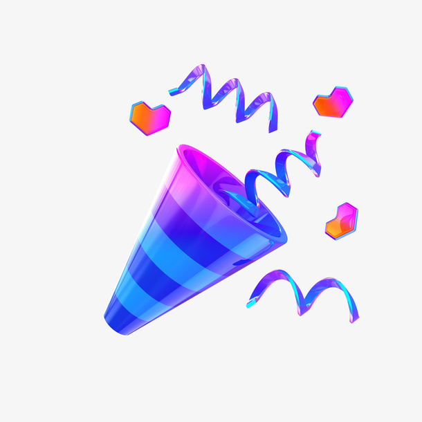 3D霓虹礼花免抠