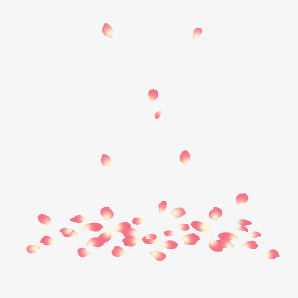 散落的玫瑰花瓣PNG免抠