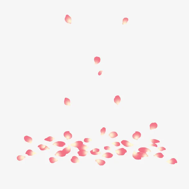 散落的玫瑰花瓣PNG免抠