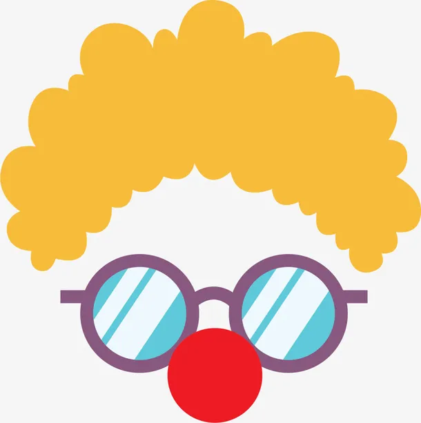 金发卡通大鼻子小丑免抠