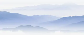 夏日手绘海报水墨风山形状免抠