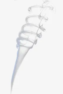 手绘银色烟雾免抠