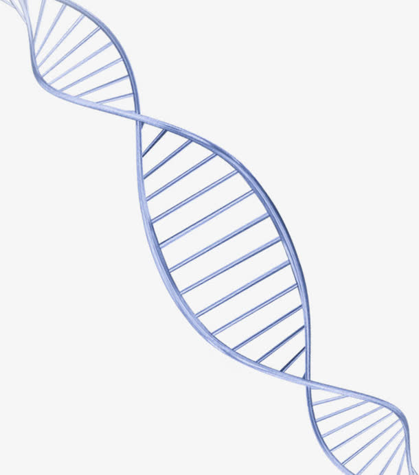 蓝色简约DNA装饰图案免抠