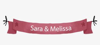 卡通红色条幅文案背景