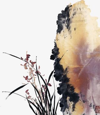 高清创意画水墨风格免抠