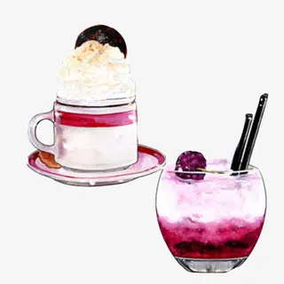 刨冰手绘画素材图片免抠