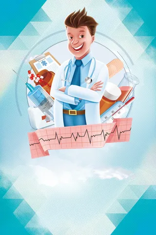 医院招聘海报背景素材高清