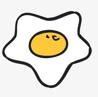 手绘的荷包蛋免抠