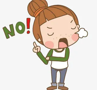 生气的小女孩免抠