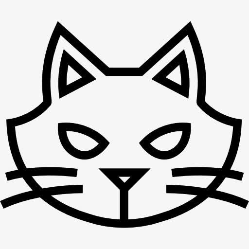 万圣节猫脸的轮廓图标免抠