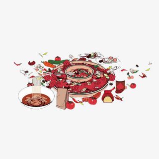 川味火锅手绘免抠