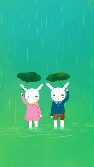 清明节雨纷纷小清新H5背景素材高清