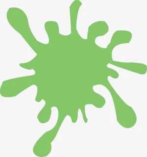 春天手绘绿色墨迹免抠