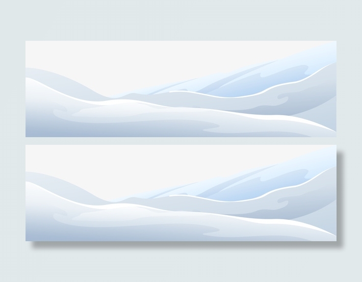 白色冬季雪地免抠