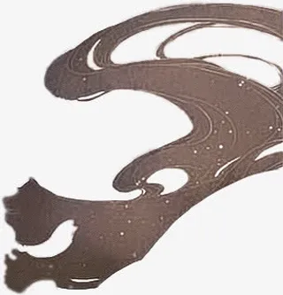 棕色复古花纹祥云装饰免抠