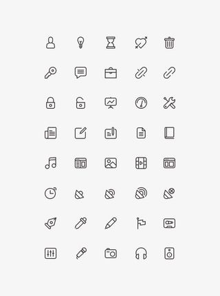 40个网页常用小图标免抠