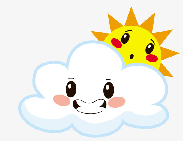 云朵后面的太阳免抠