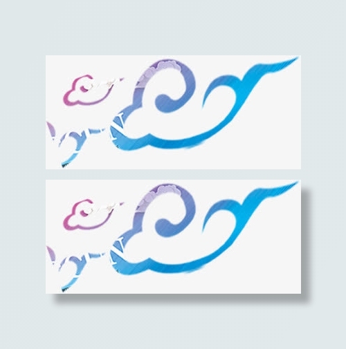 蓝色祥云儿童节素材免抠