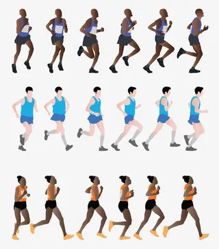 奔跑的姿势免抠