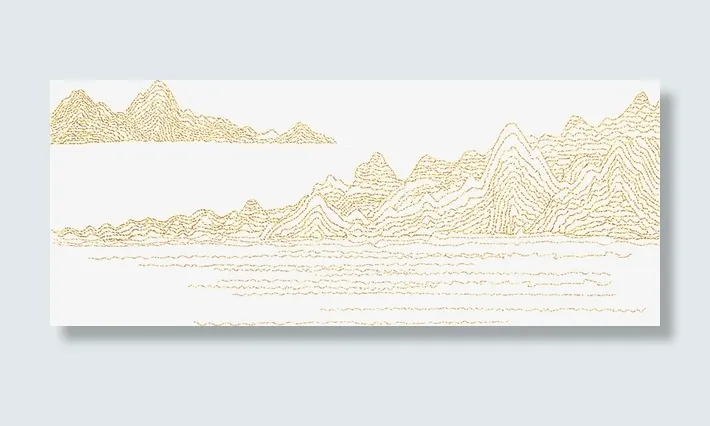 手绘的山水免抠