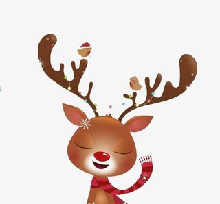 卡通梅花鹿免抠