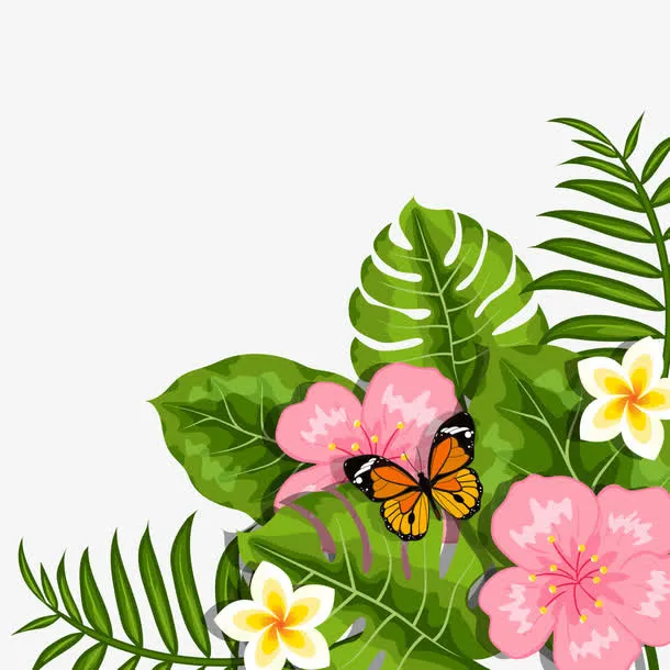 矢量繁花盛开免抠