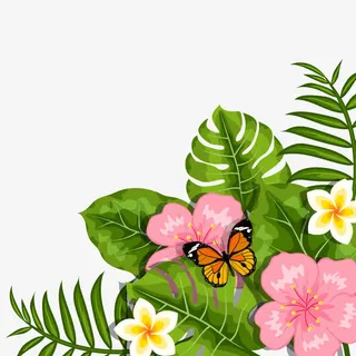 矢量繁花盛开免抠