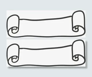 手绘标题矢量图免抠